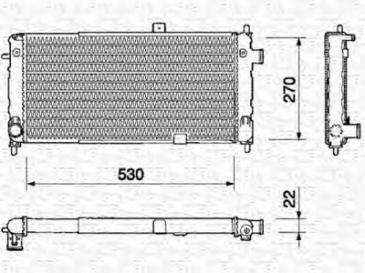 MAGNETI MARELLI 350213324000 -  Радиатор, охлаждение двигателя